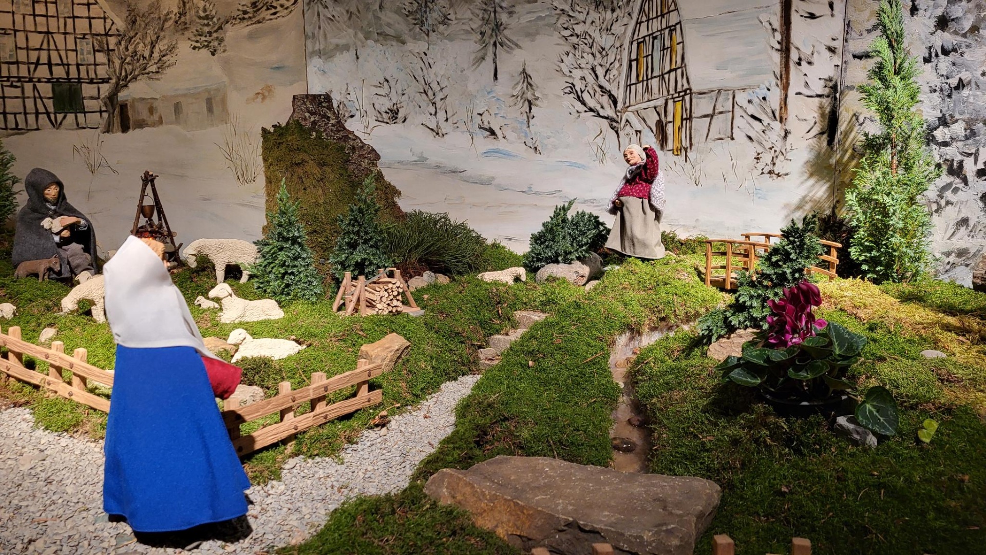 Milieukrippe 03 - Maria zu Elisabeth